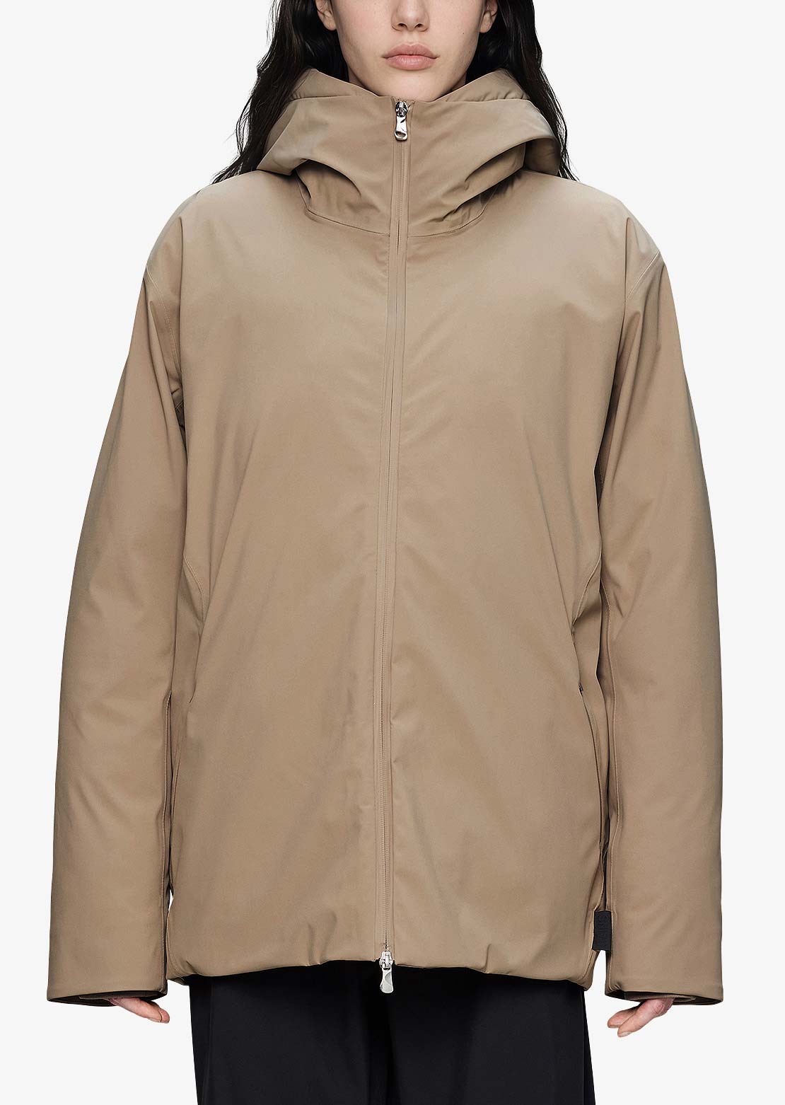 RAINS Unisex Sarna W4T3 Puffer Jacket Beige