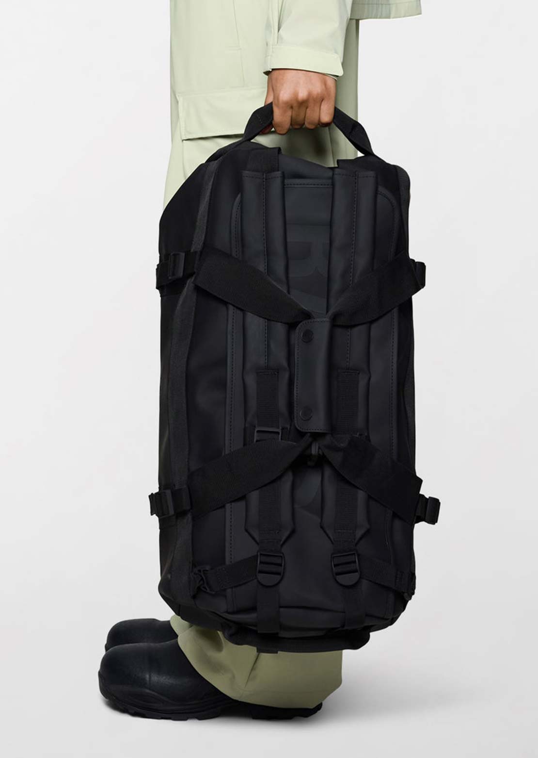 RAINS Unisex Texel Small W3 Duffel Bag Black