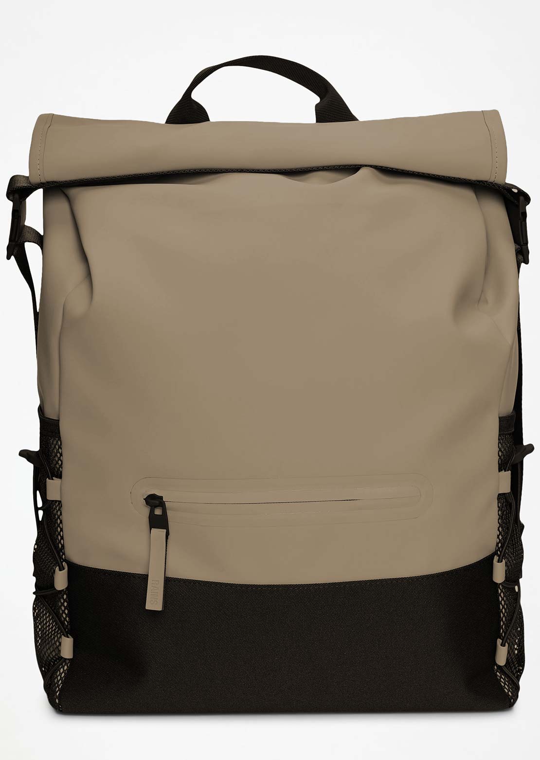 RAINS Unisex Trail Mountaineer W3 Rolltop Backpack Beige