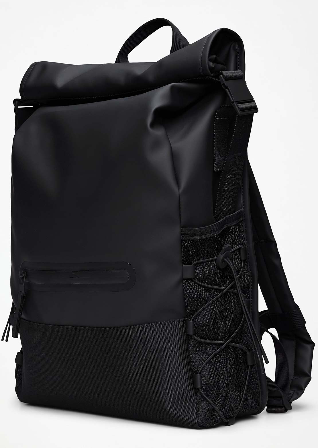 RAINS Unisex Trail Mountaineer W3 Rolltop Backpack Black