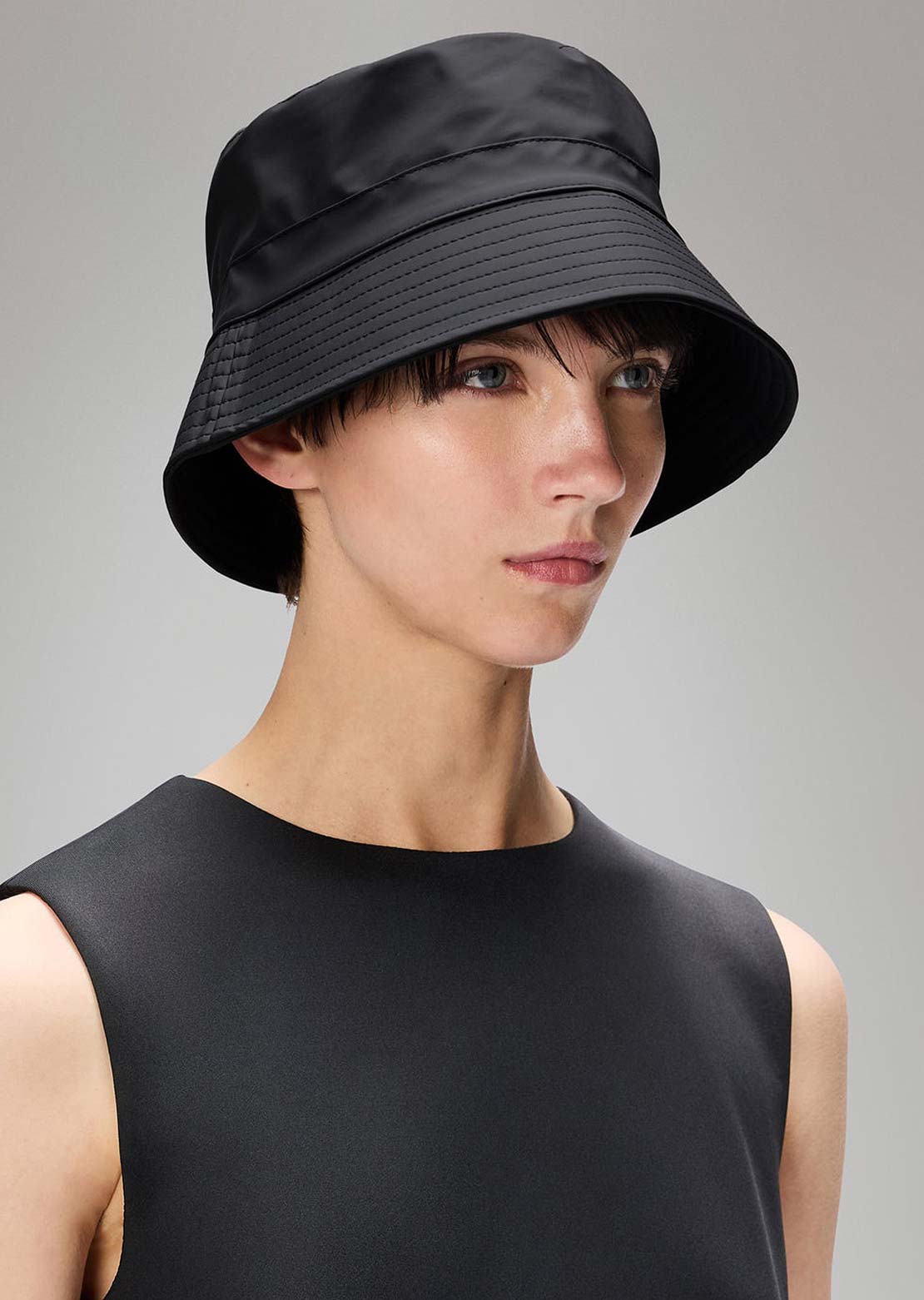 RAINS Unisex W2 Bucket Hat Black