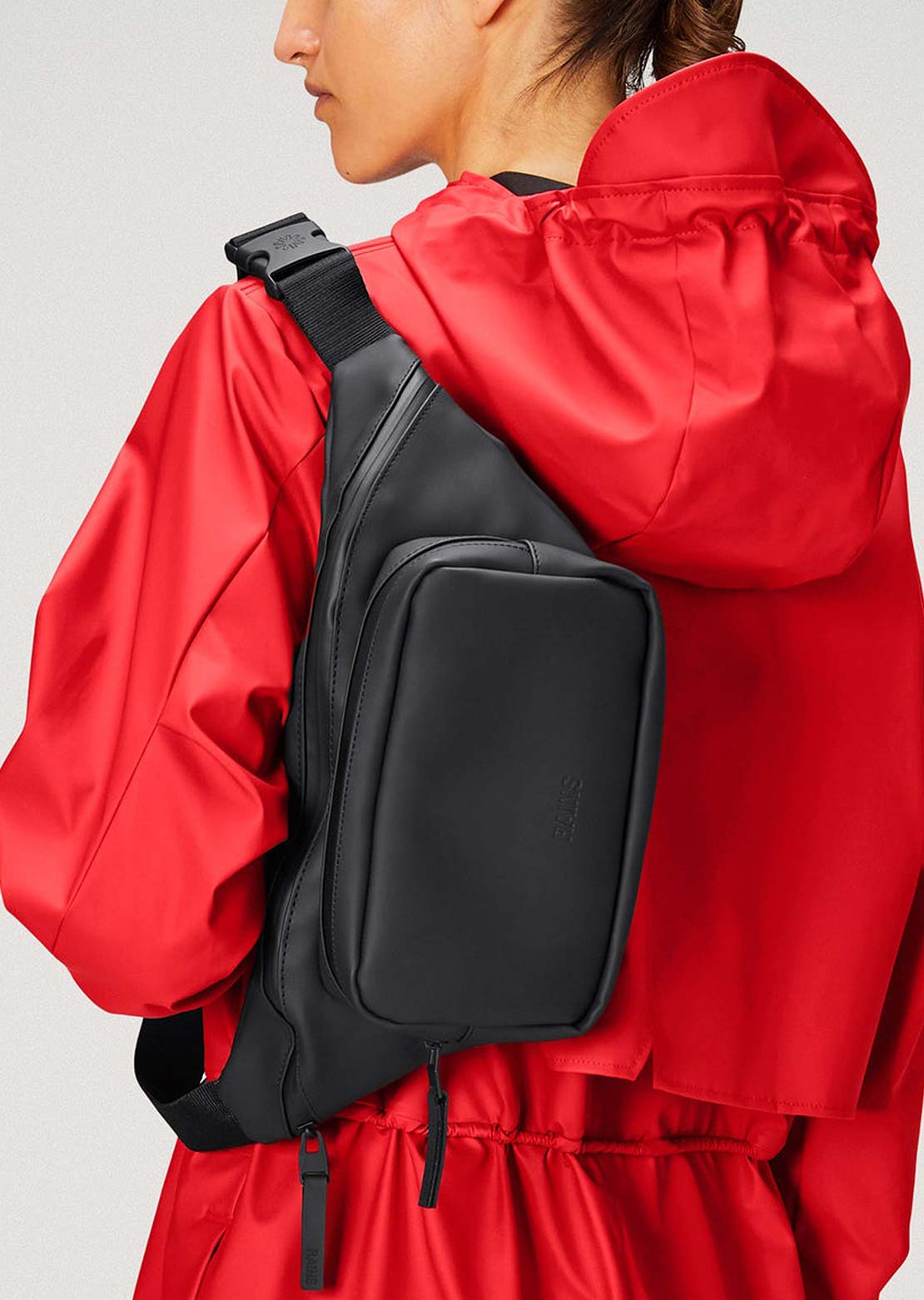 RAINS Unisex W3 Bum Bag Black