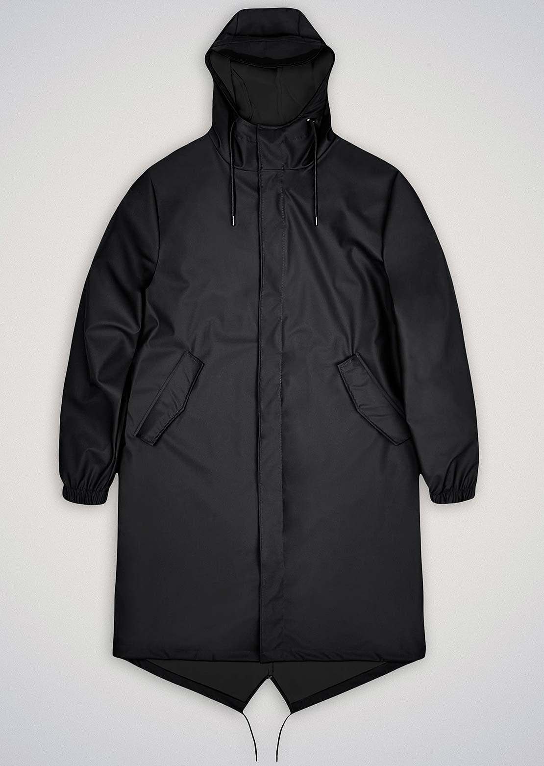 RAINS Unisex W3 Fishtail Parka Jacket Black