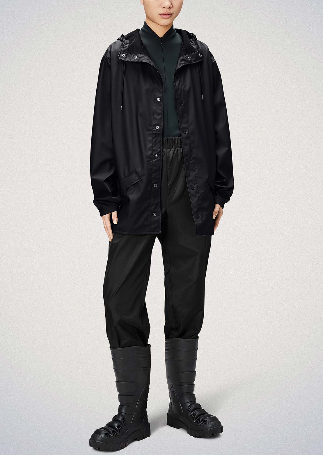 RAINS Unisex W3 Jacket Black
