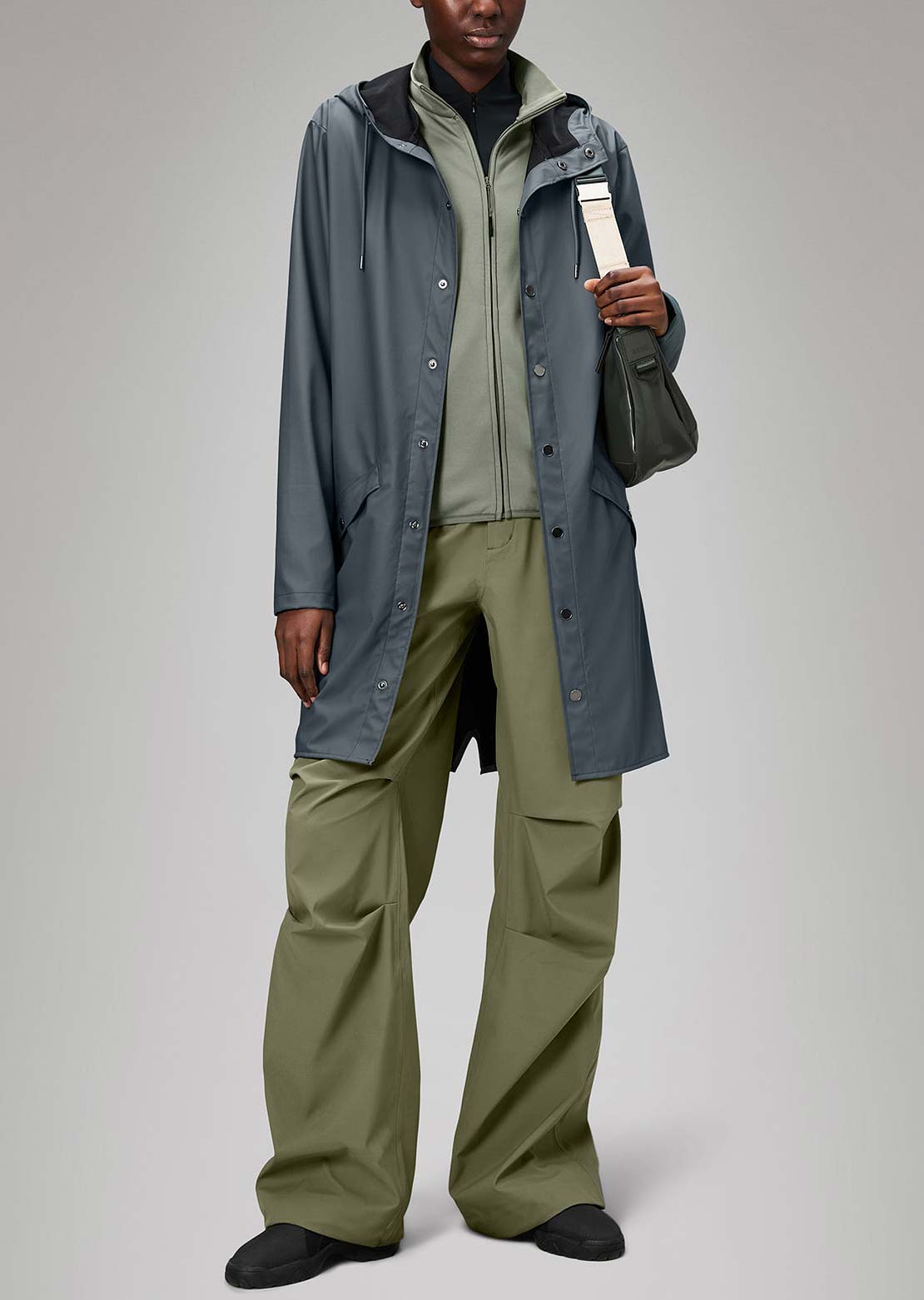 RAINS Unisex W3 Long Jacket Lagoon