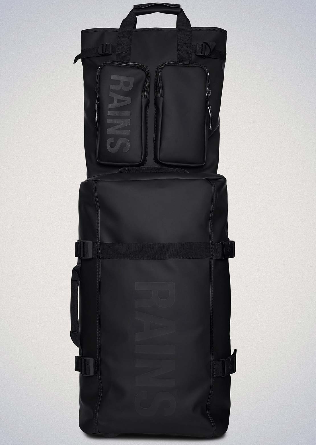 RAINS Unisex W3 Texel Tote Backpack Black