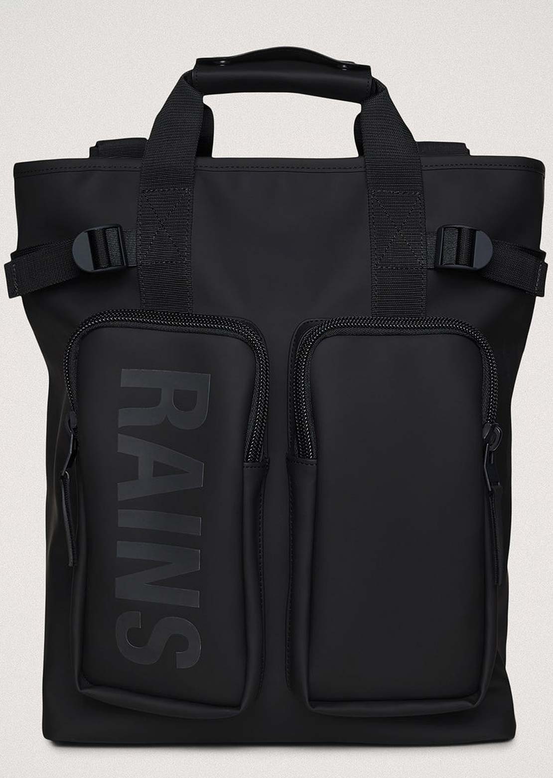RAINS Unisex W3 Texel Tote Backpack Black