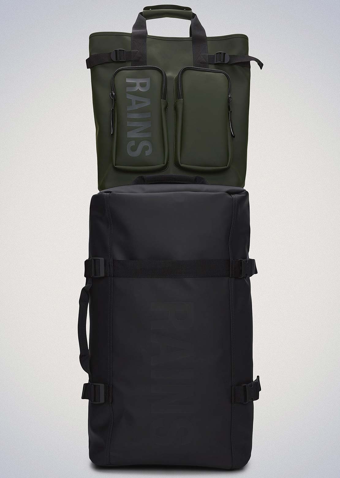 RAINS Unisex W3 Texel Tote Backpack Green