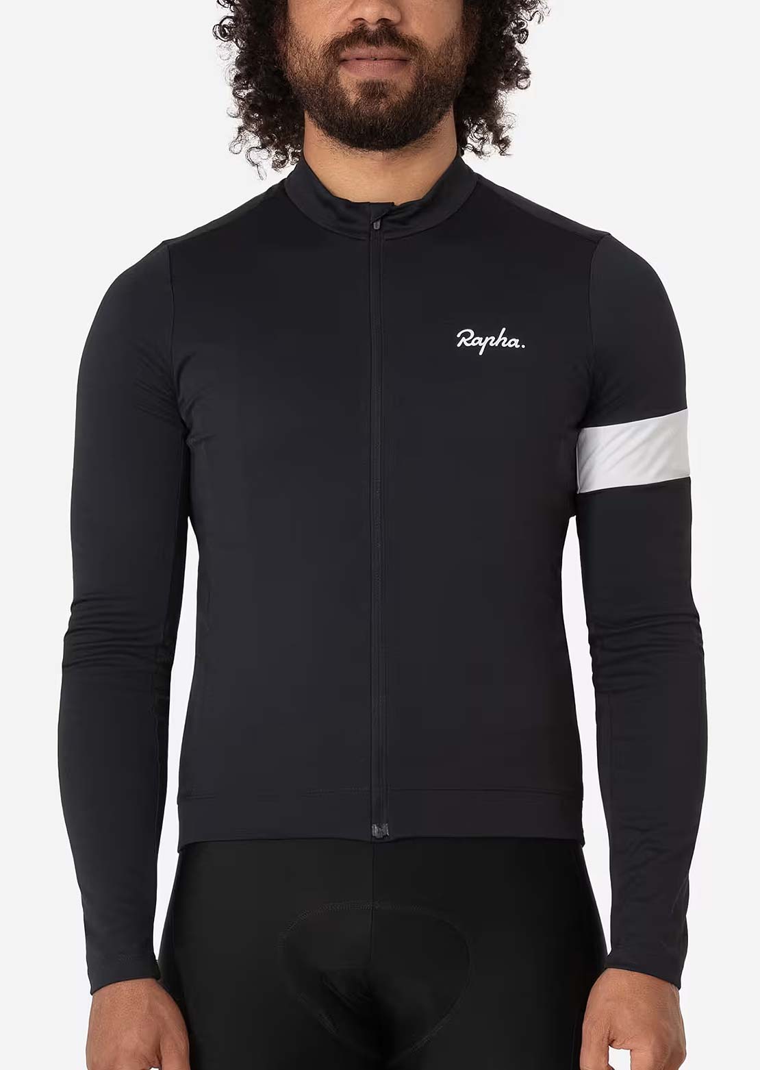 Rapha Men's Core Thermal Long Sleeve Jersey Black/White