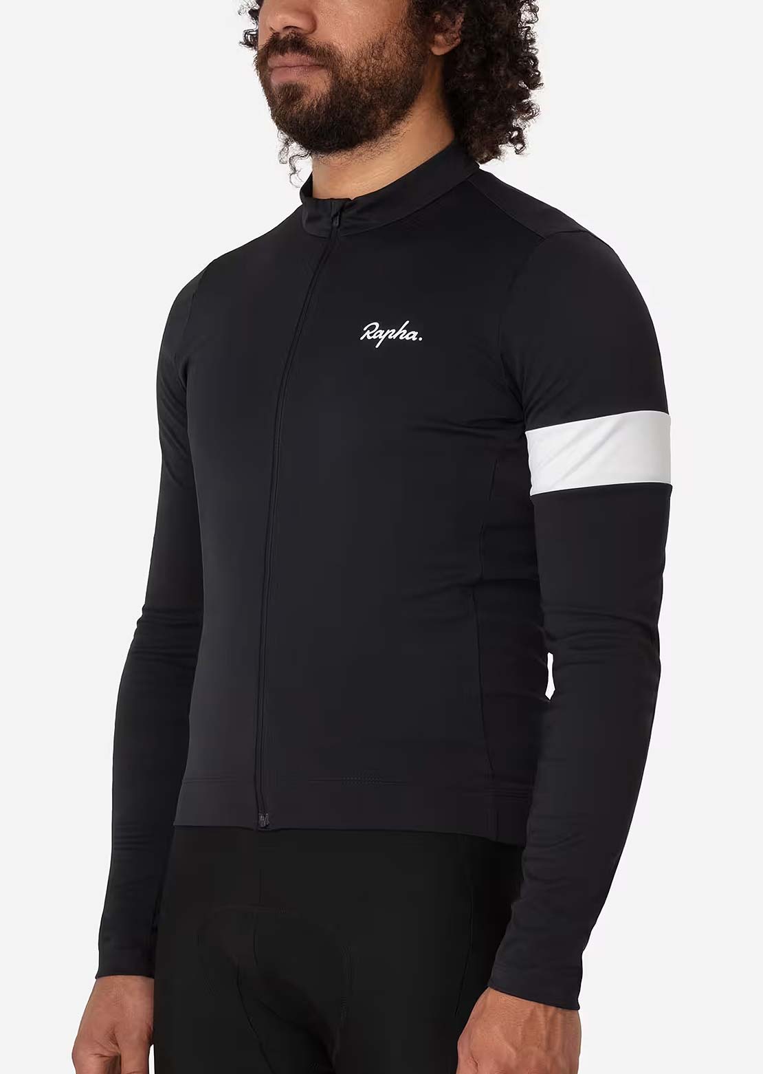 Rapha Men's Core Thermal Long Sleeve Jersey Black/White