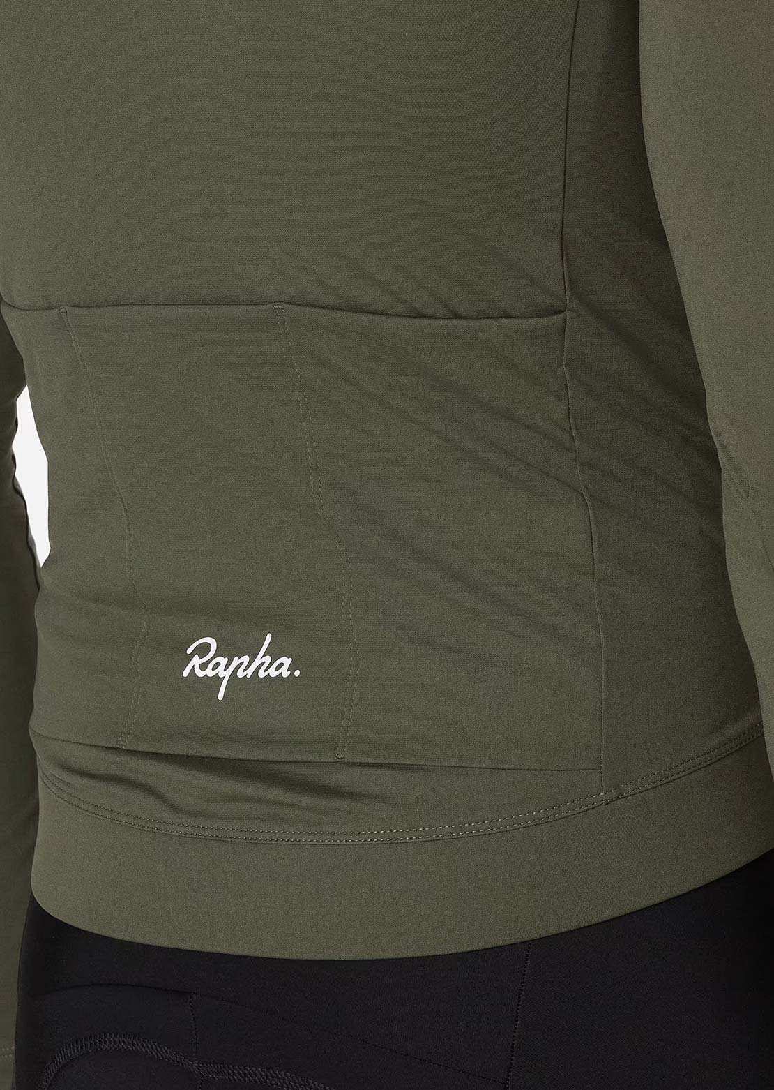 Rapha Men's Core Thermal Long Sleeve Jersey Dark Green/White