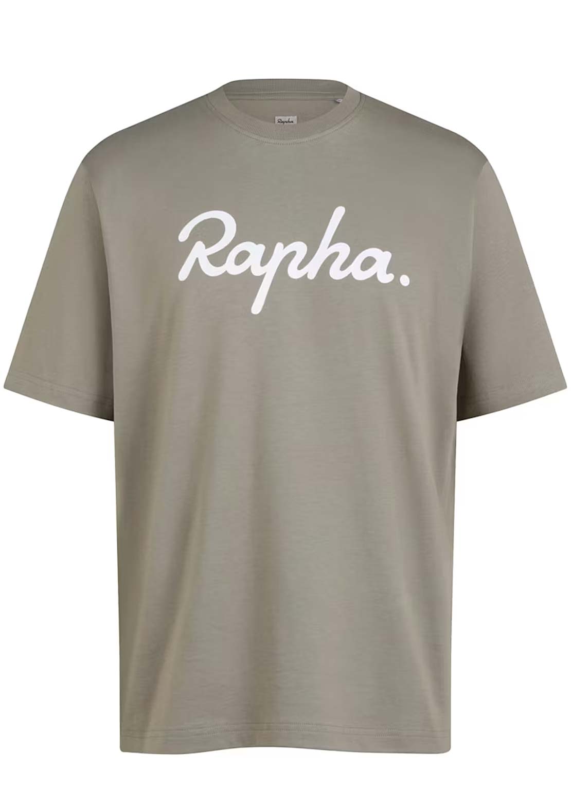 Rapha Men's Cotton Large Logo T-Shirt Khaki/White