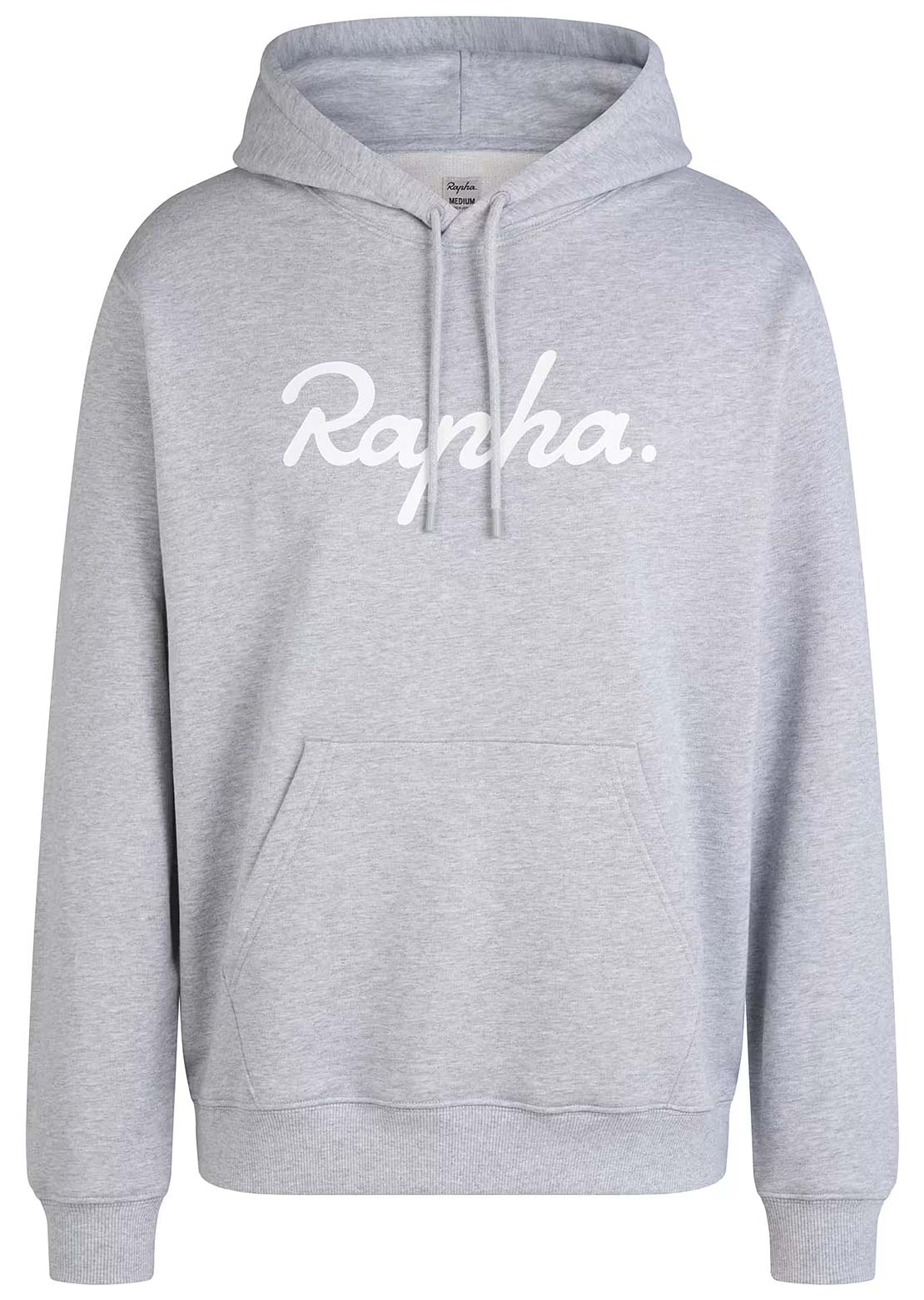 Rapha Men's Heavyweight Cotton Large Logo Hood Grey/White