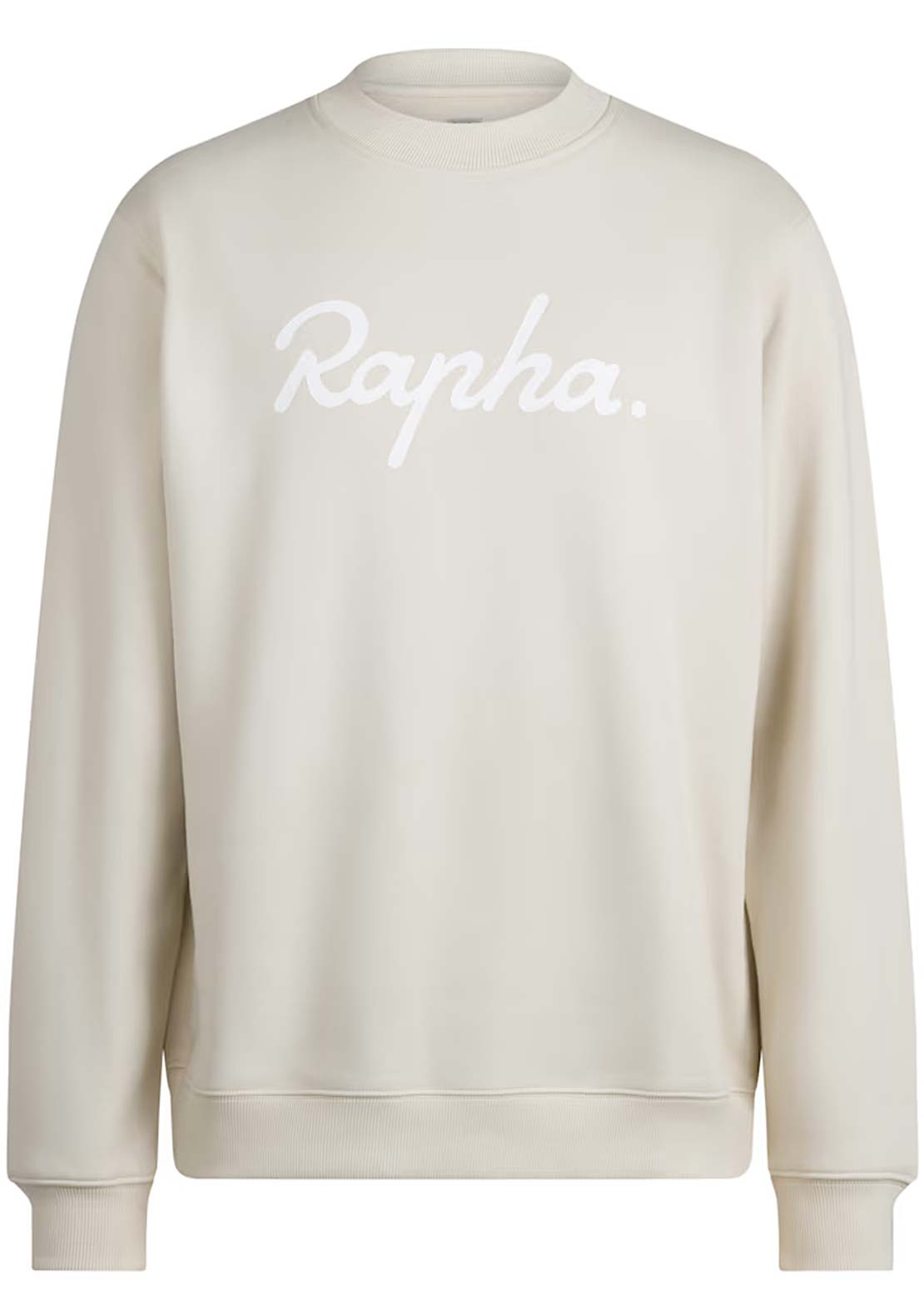 Rapha Men's Heavyweight Cotton Large Logo Sweatshirt Chalk/White