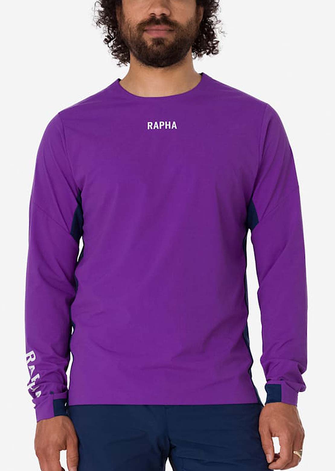 Rapha Men's Trail Finale Windblock Jersey Pansy/Dress Blues