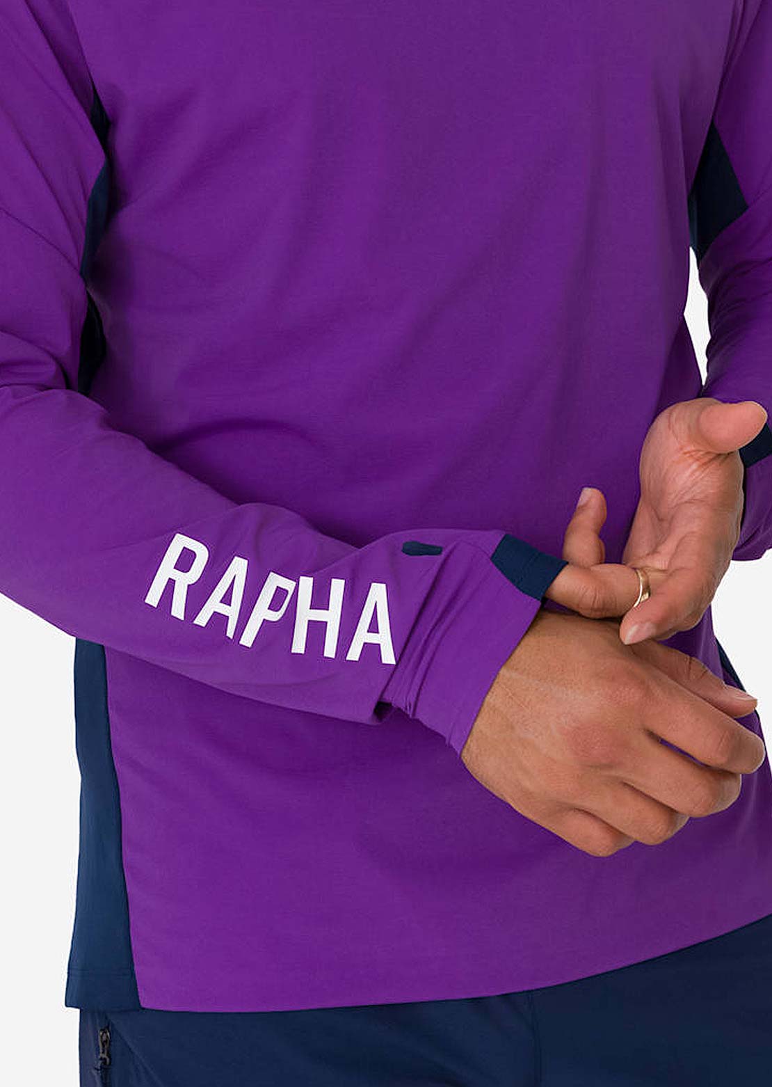 Rapha Men's Trail Finale Windblock Jersey Pansy/Dress Blues