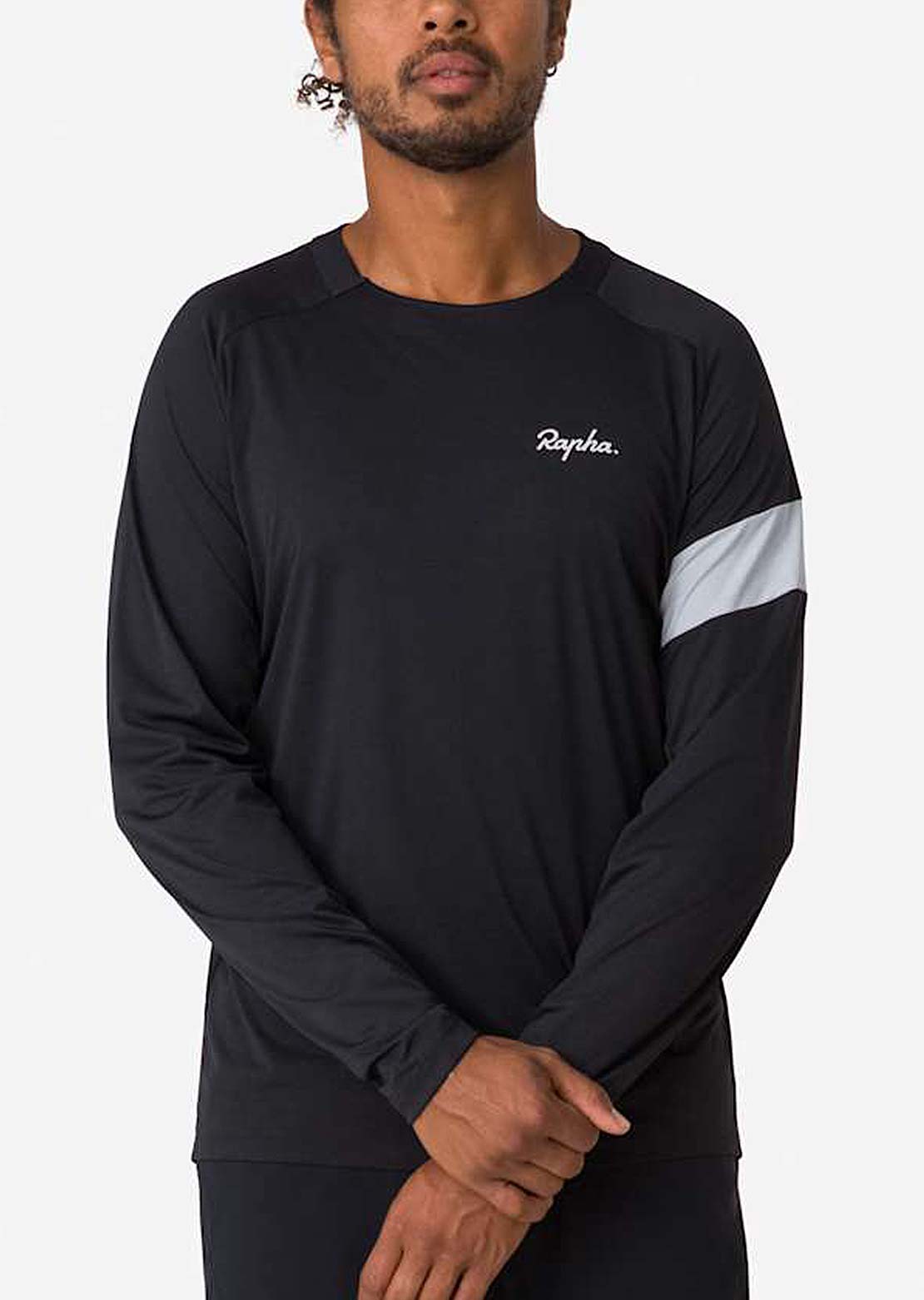Rapha Men's Trail Technical Long Sleeve Black/Light Grey