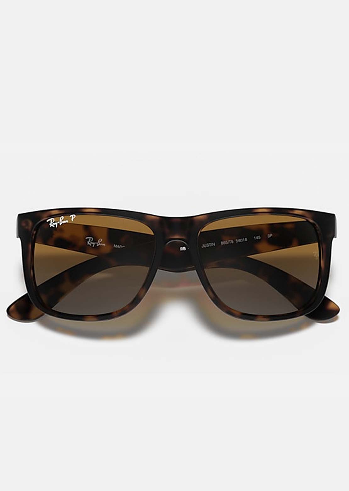 Ray-Ban Men's Justin RB4165 Sunglasses Rubber Havana/Grey Gradient Brown