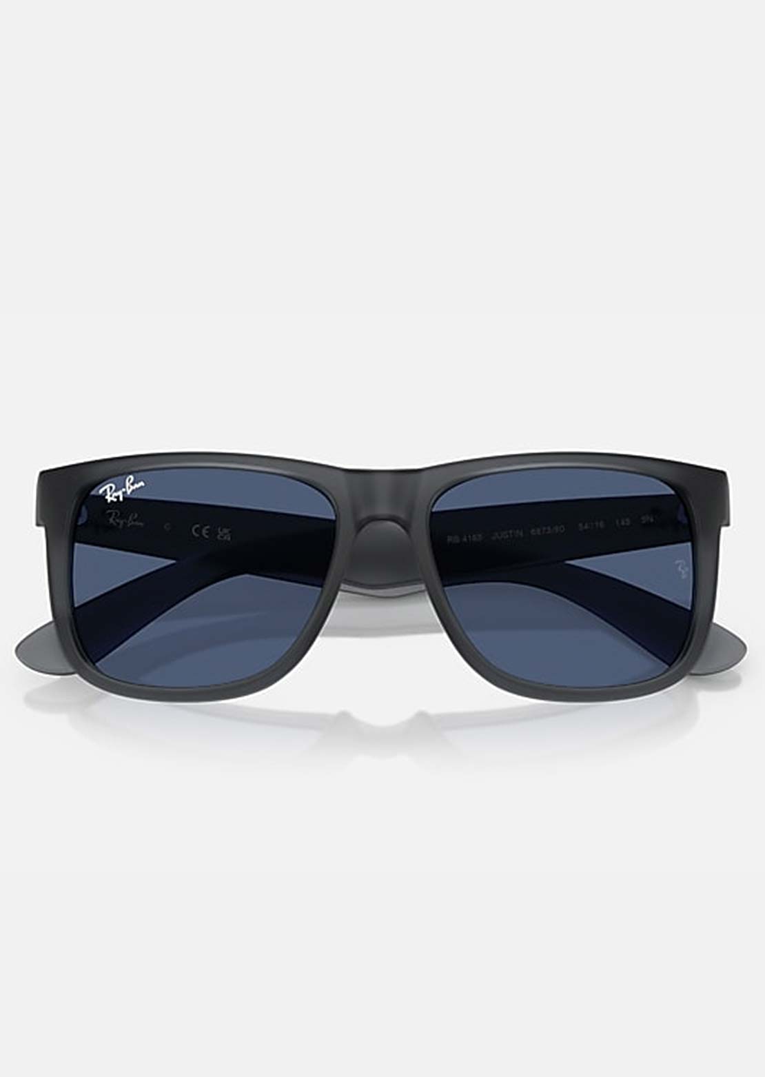 Ray-Ban Men's Justin RB4165 Sunglasses Opal Grey/Dark Blue