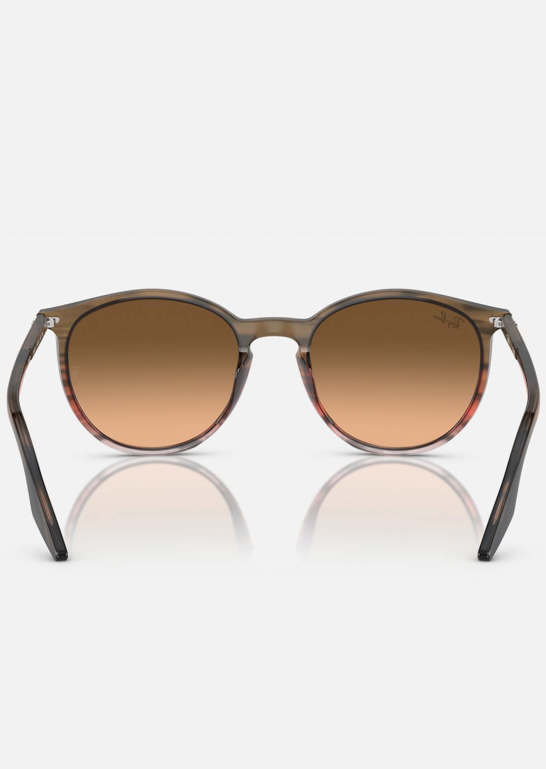 Ray-Ban RB2204 Sunglasses Striped Brown Gradient Red