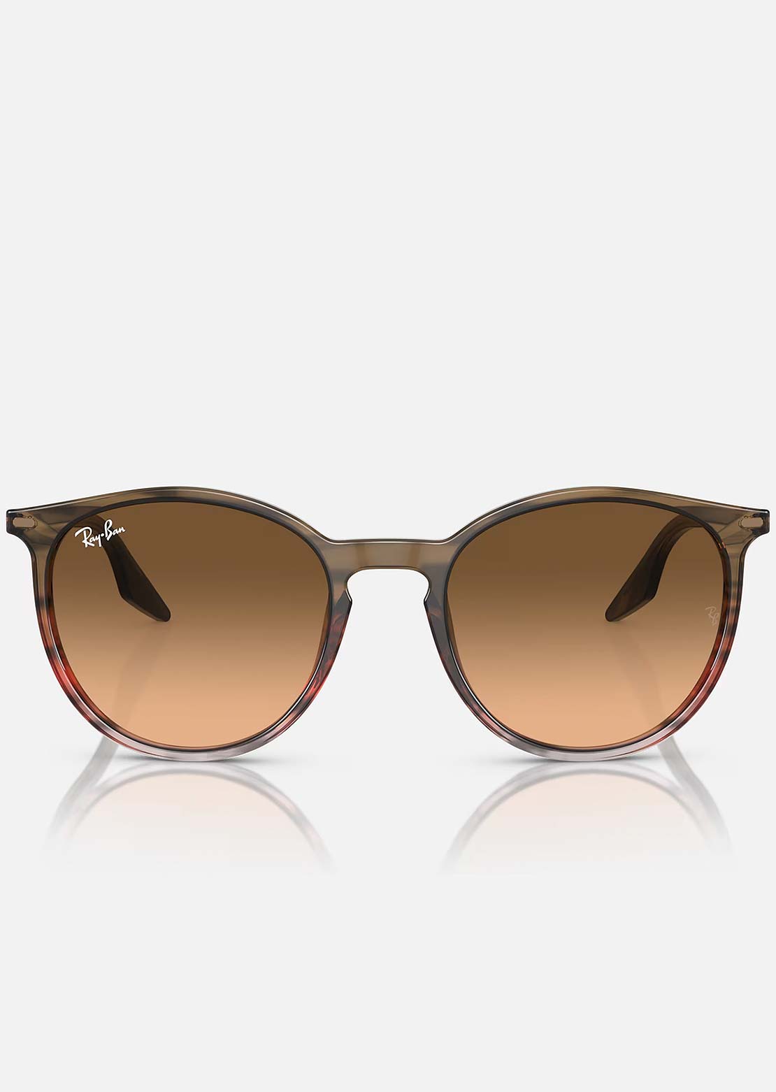 Ray-Ban RB2204 Sunglasses Striped Brown Gradient Red