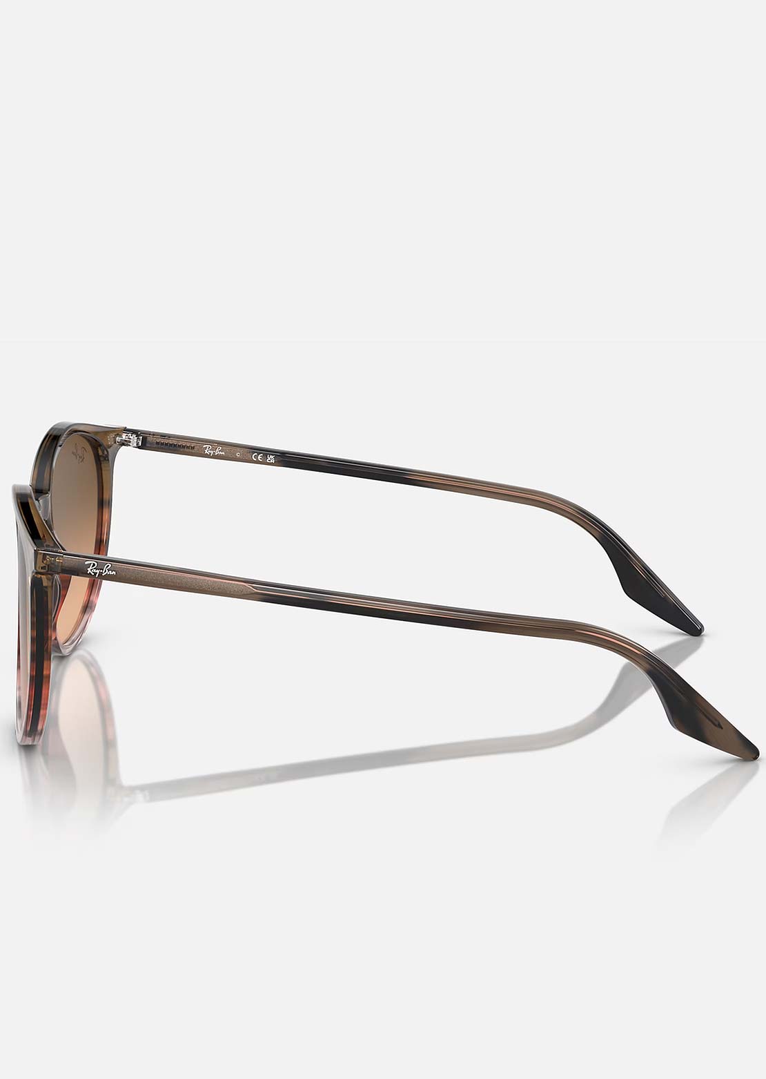 Ray-Ban RB2204 Sunglasses Striped Brown Gradient Red