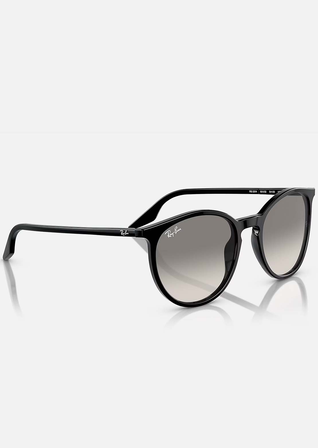 Ray-Ban RB2204 Sunglasses Black/Clear Gradient Grey