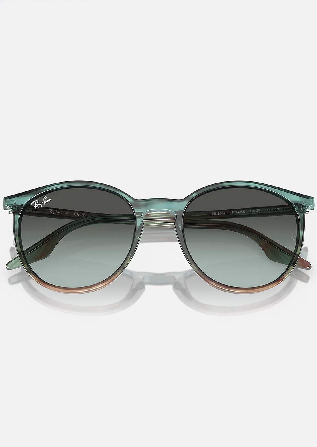 Ray-Ban RB2204 Sunglasses Striped Blue Gradient Green/Blue Vintage Deg Black