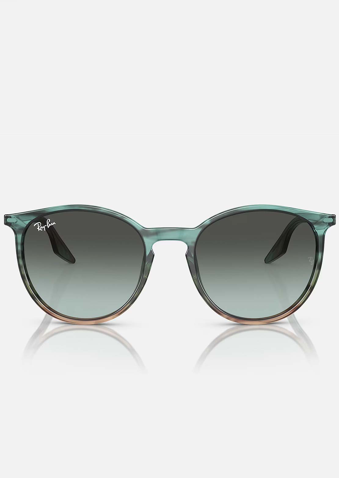 Ray-Ban RB2204 Sunglasses Striped Blue Gradient Green/Blue Vintage Deg Black