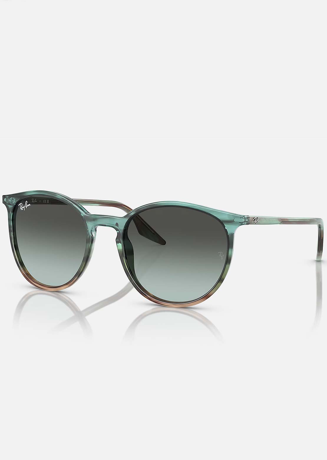 Ray-Ban RB2204 Sunglasses Striped Blue Gradient Green/Blue Vintage Deg Black