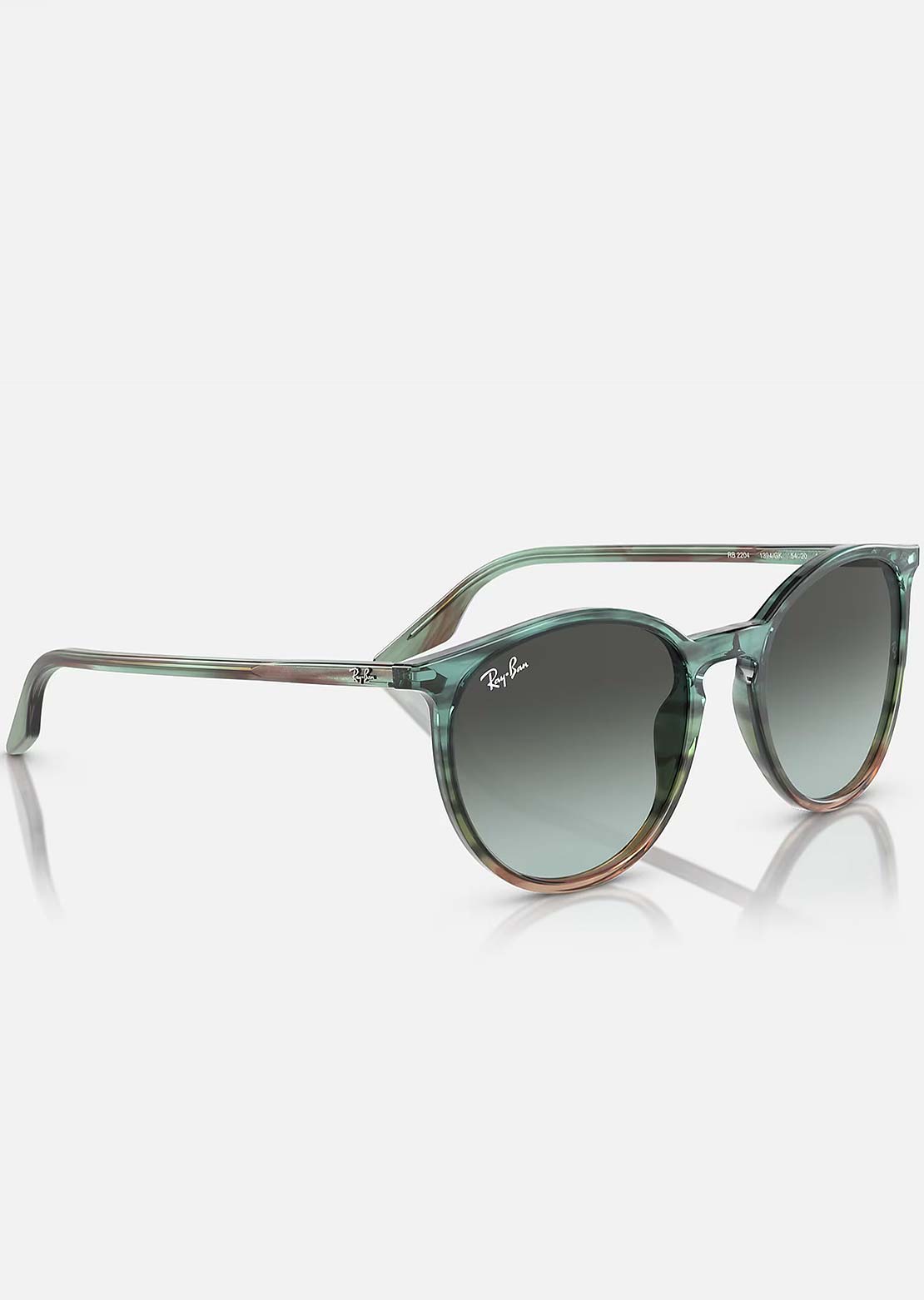 Ray-Ban RB2204 Sunglasses Striped Blue Gradient Green/Blue Vintage Deg Black