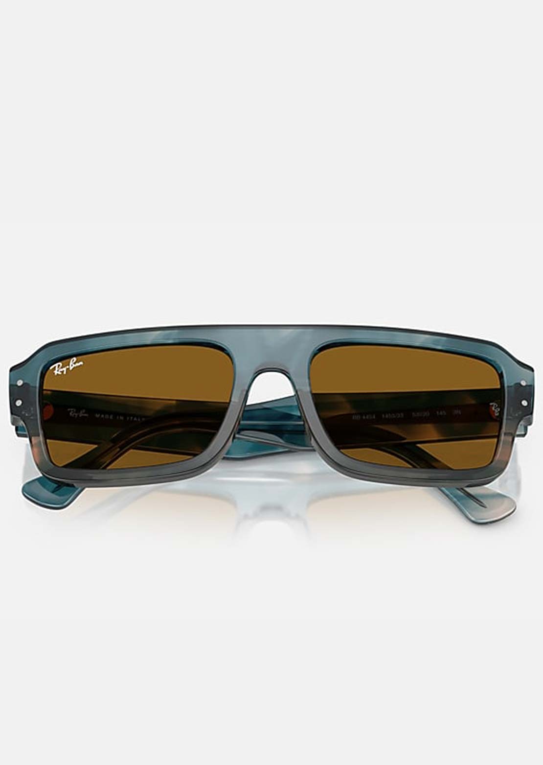 Ray-Ban Unisex Flacko RB4454 Sunglasses Havana Blue/Brown