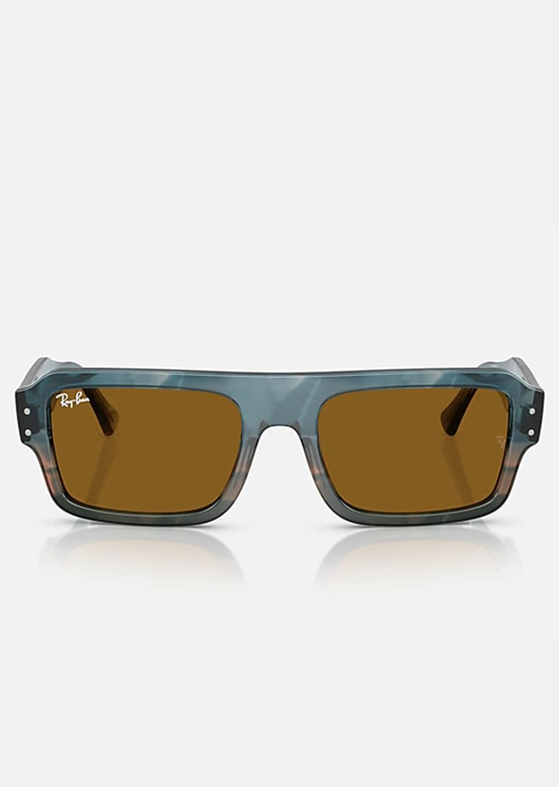 Ray-Ban Unisex Flacko RB4454 Sunglasses Havana Blue/Brown