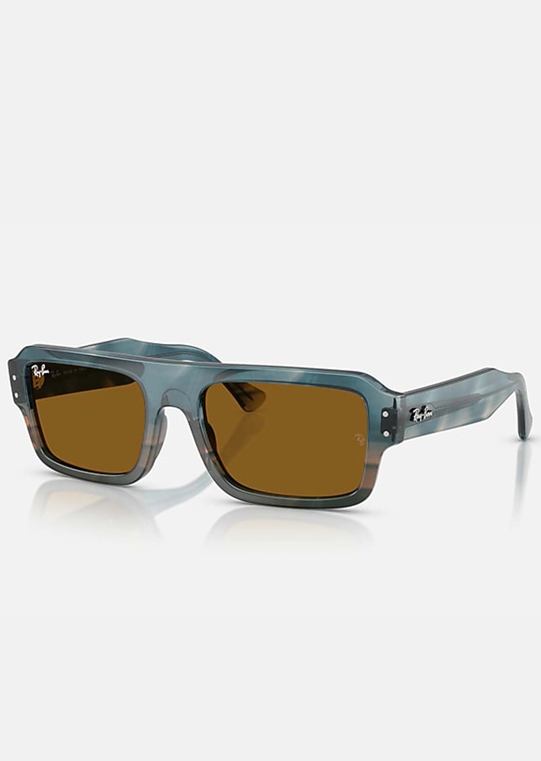 Ray-Ban Unisex Flacko RB4454 Sunglasses Havana Blue/Brown