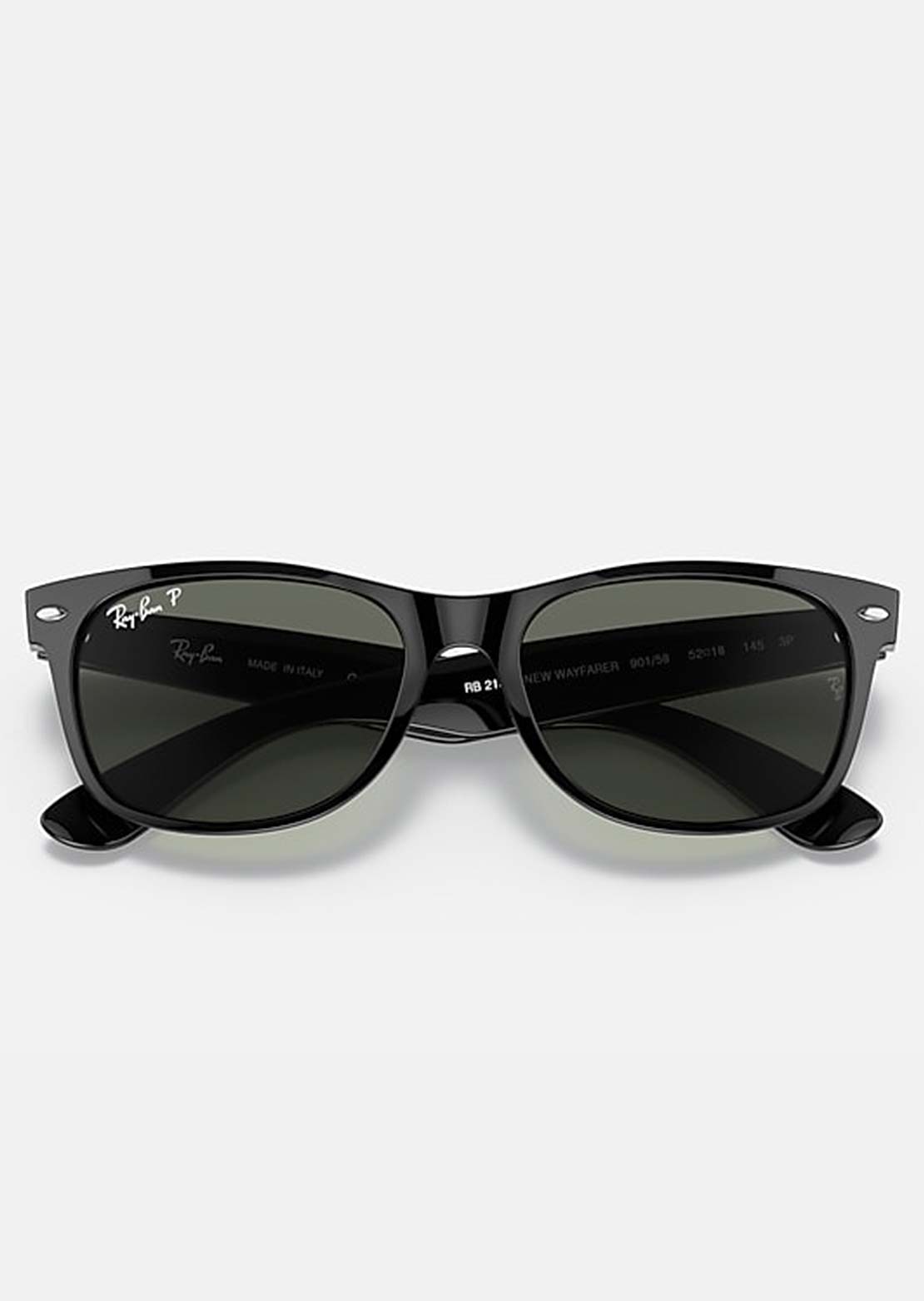 Ray-Ban Unisex New Wayfarer RB2132 Sunglasses Black Polar Green