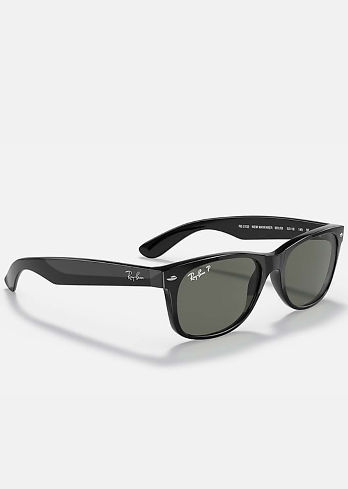 Ray-Ban Unisex New Wayfarer RB2132 Sunglasses Black Polar Green