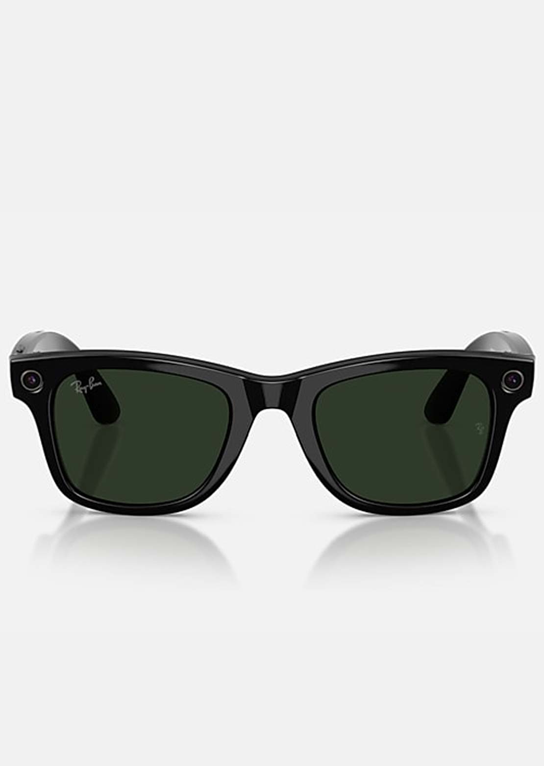 Ray-Ban Unisex Wayfarer RW4012 Sunglasses Shiny Black Transitions Graph Green