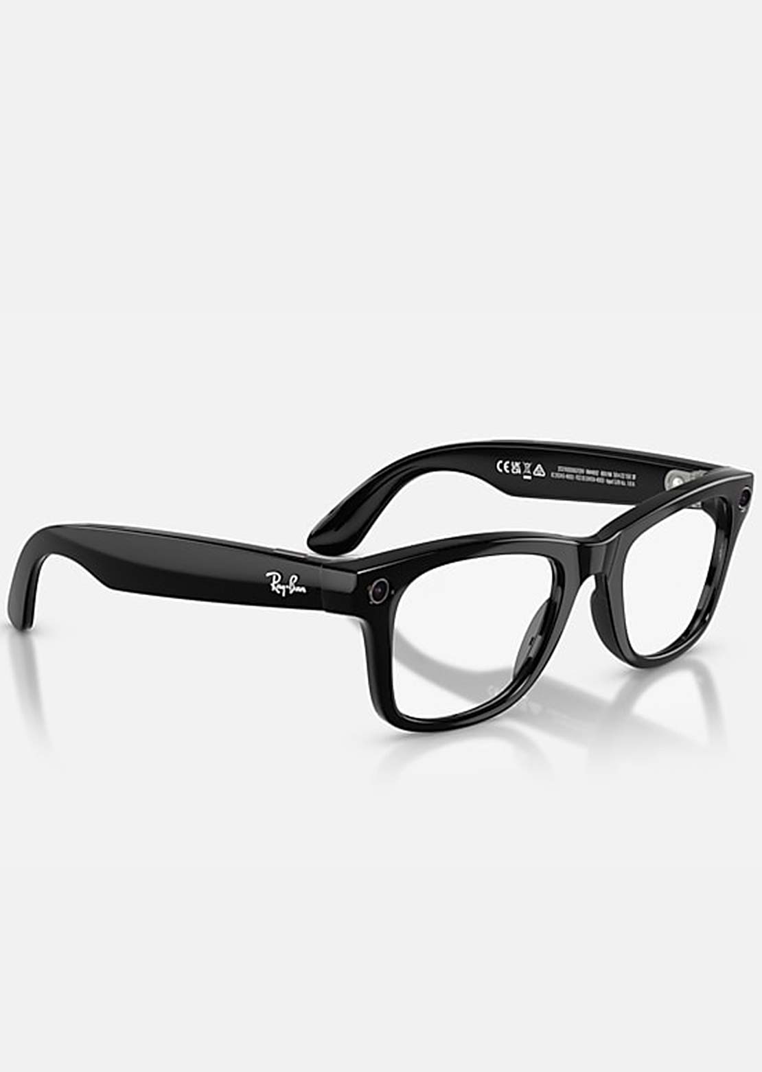 Ray-Ban Unisex Wayfarer RW4012 Sunglasses Shiny Black Transitions Graph Green