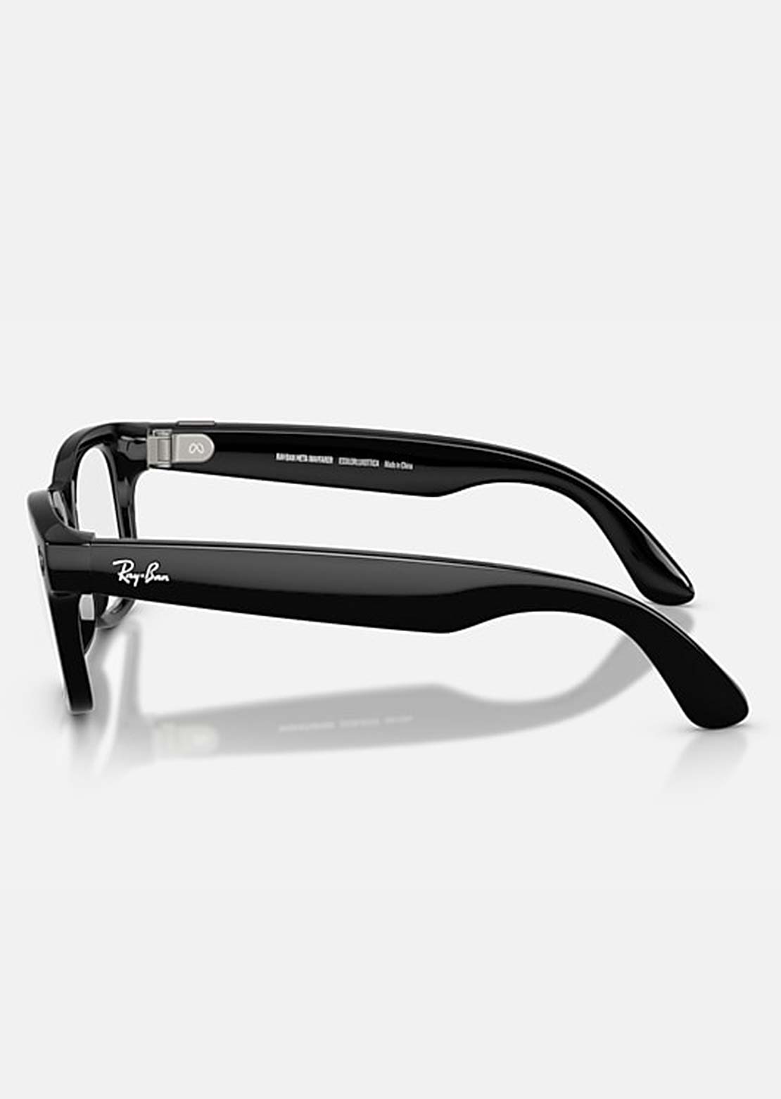 Ray-Ban Unisex Wayfarer RW4012 Sunglasses Shiny Black Transitions Graph Green