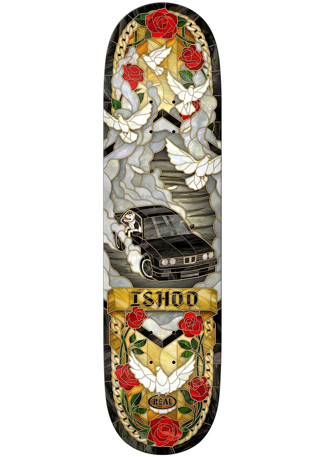 Real Unisex Ishod Cathedral Twin Tail Skateboard Deck