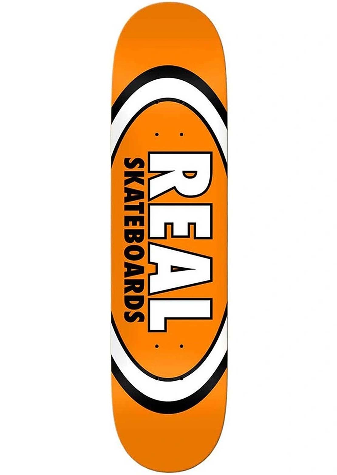 Real Unisex Team Classic Oval Skateboard Deck Orange