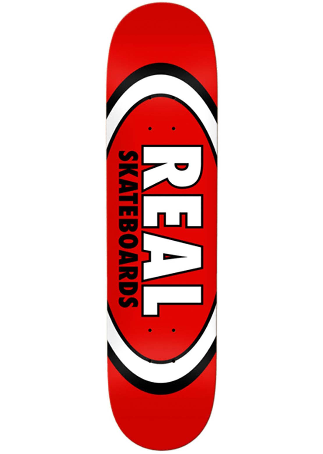 Real Unisex Team Classic Oval Skateboard Deck Red