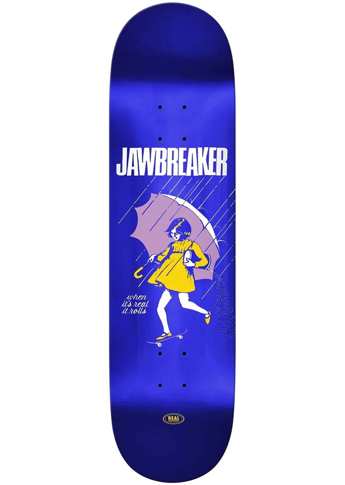 Real Unisex Team Jawbreaker Blue Foil Skateboard Deck