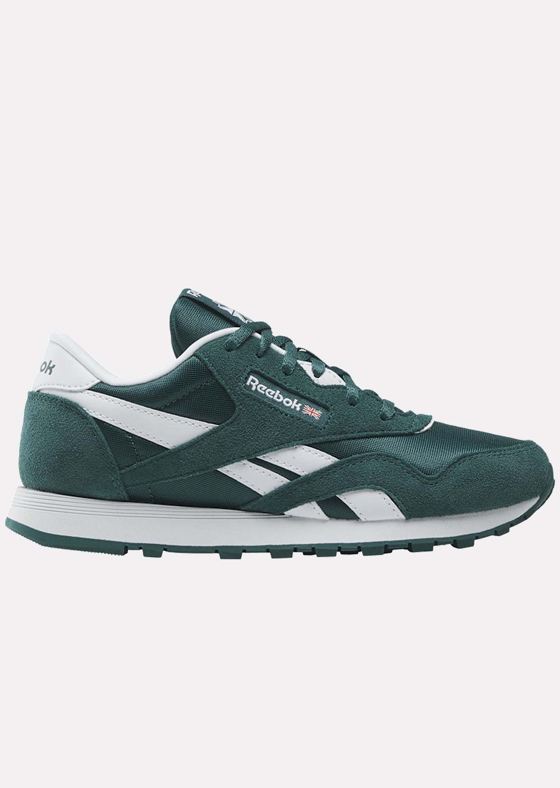 Reebok Junior CL Nylon Shoes Metal Green/FTWR White/Metal Green