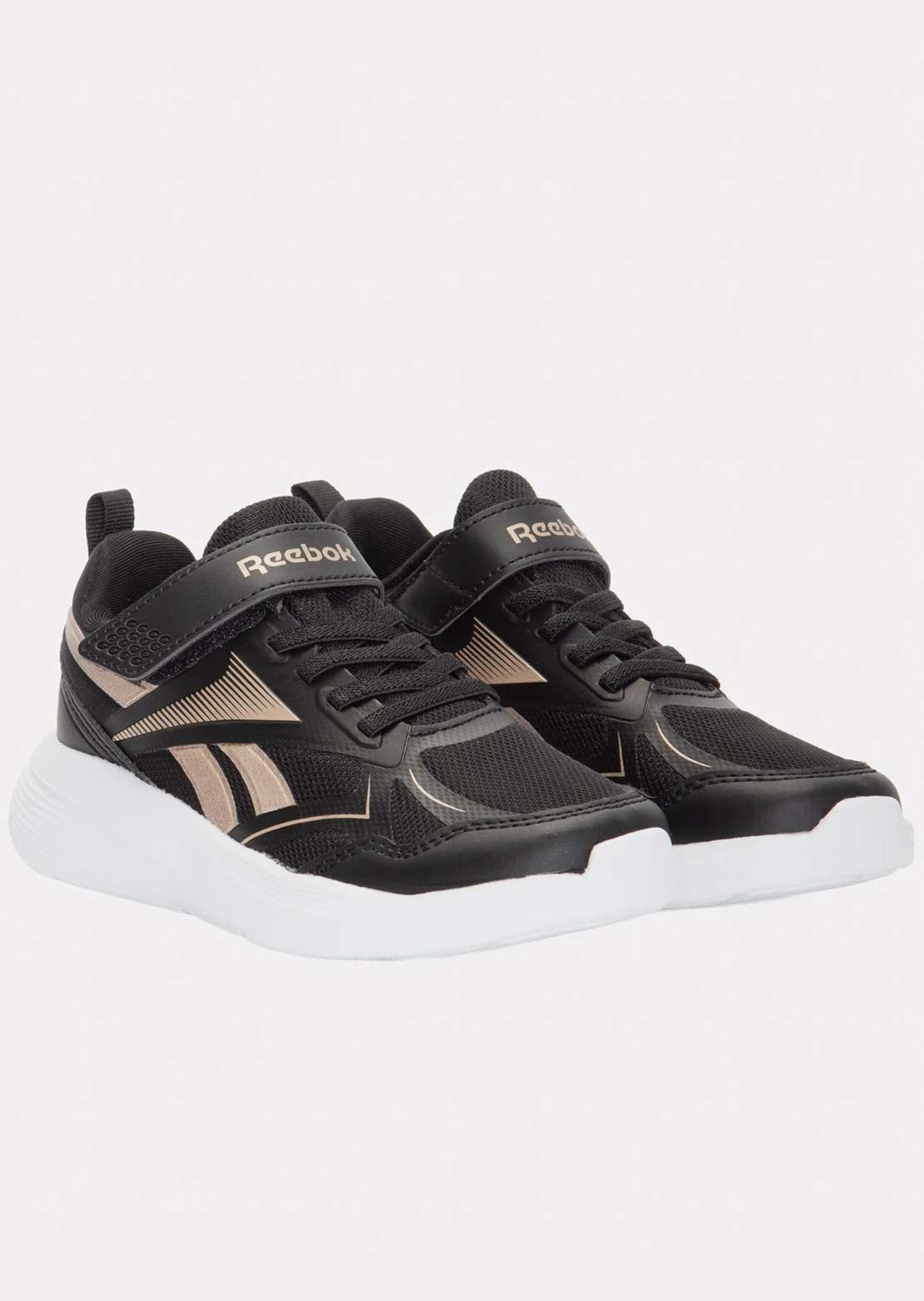 Reebok Junior Rush Runner 6.0 Elastic Lace Top Strap Shoes