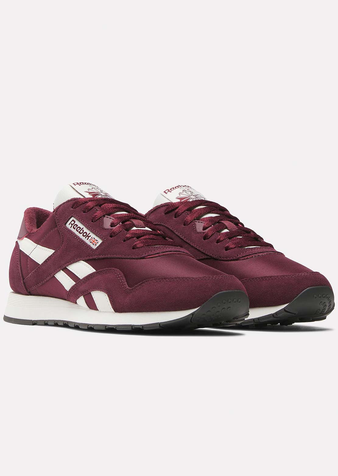 Reebok Men's Classic Nylon Shoes Black Cherry/Black Cherry/Chalk