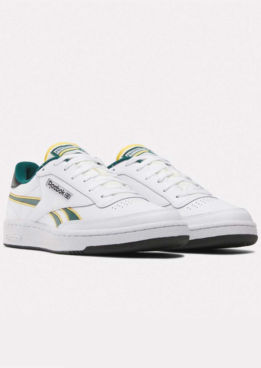 Reebok Men's Club C Revenge Shoes White/Fierce Gold/Collegiate Green