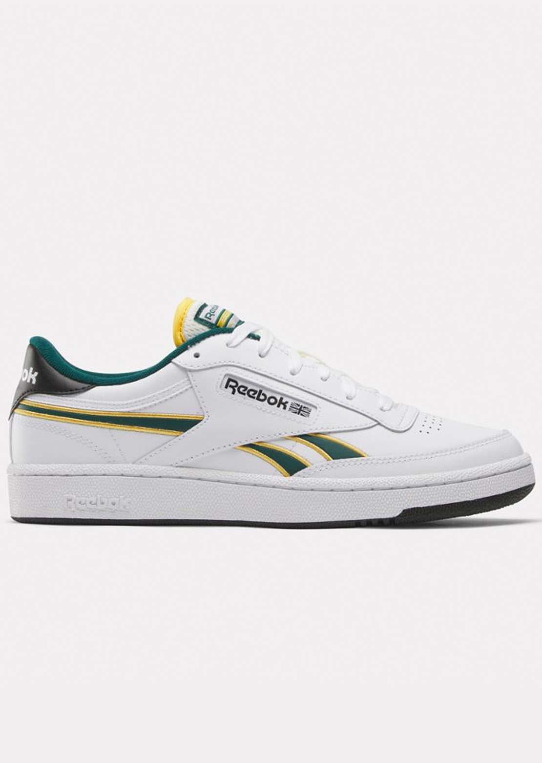 Reebok Men's Club C Revenge Shoes White/Fierce Gold/Collegiate Green