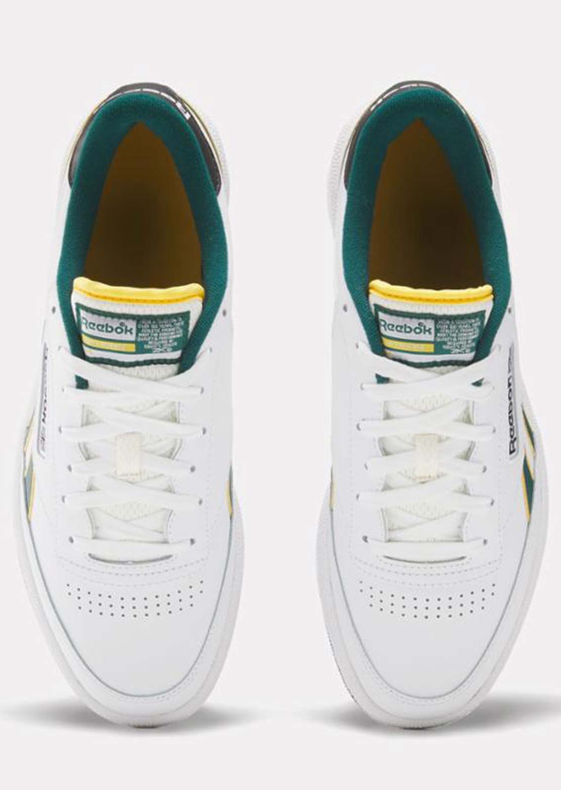 Reebok Men's Club C Revenge Shoes White/Fierce Gold/Collegiate Green