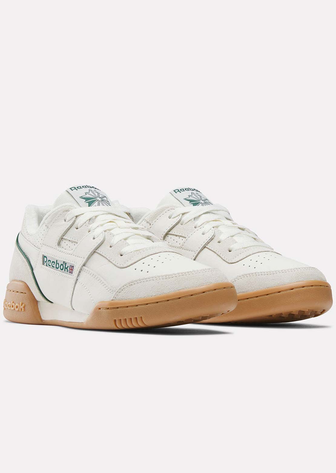 Reebok Men's Workout Plus Shoes Chalk/Dark Green/Vintage Chalk